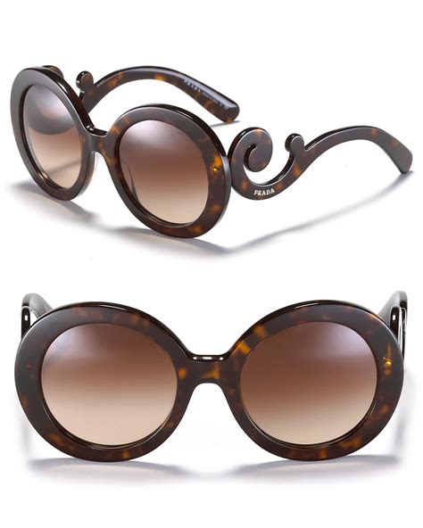 prada round baroque sunglasses